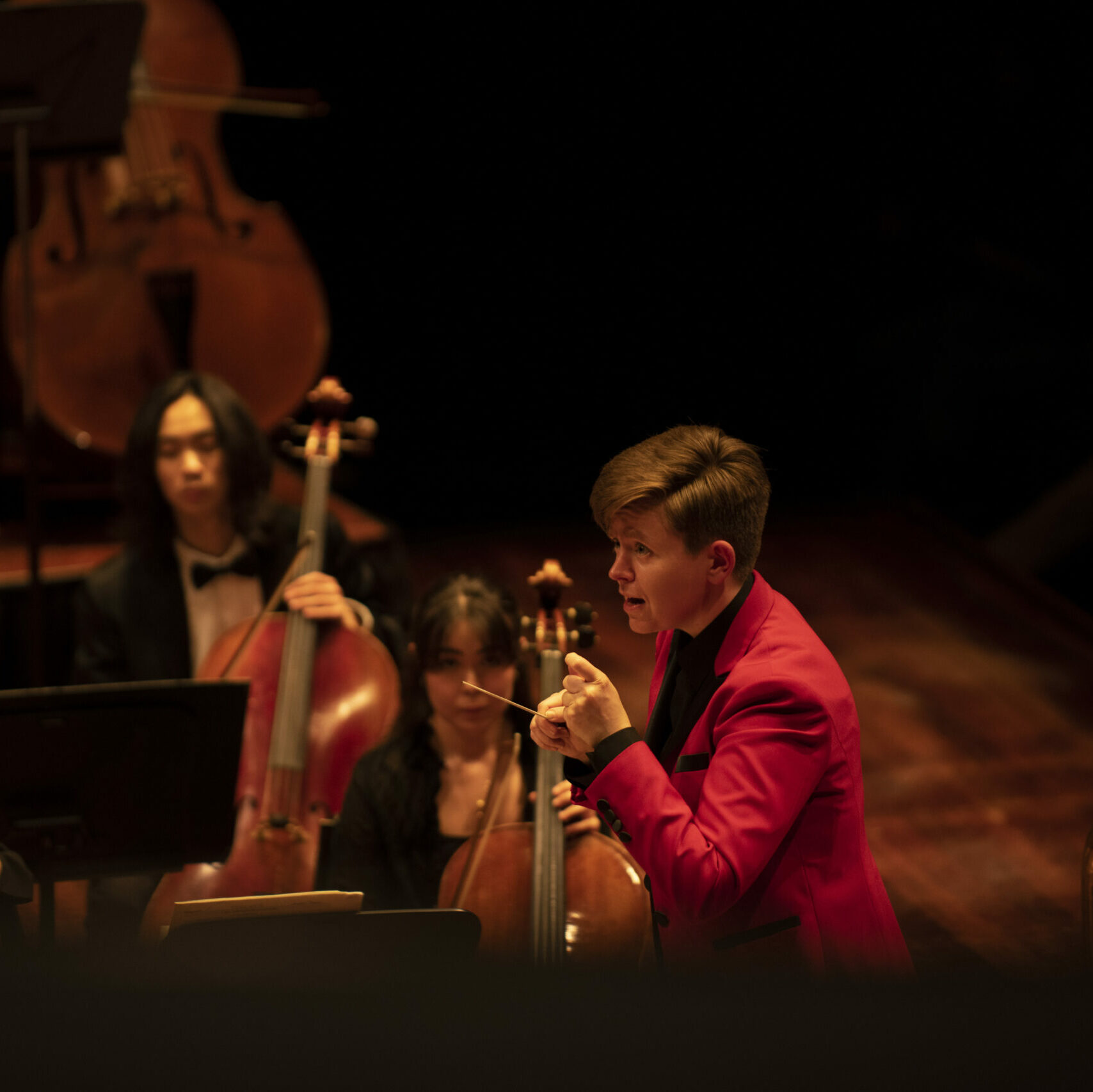 Conducting an experiment: Ingrid Martin with musicians from the TSO