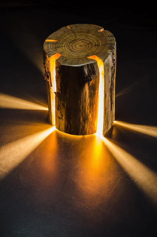Cracked Log Lamp